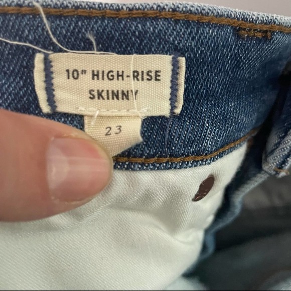 Madewell 10” High Rise Skinny Jeans Medium Wash Blue 23 - Picture 3 of 8